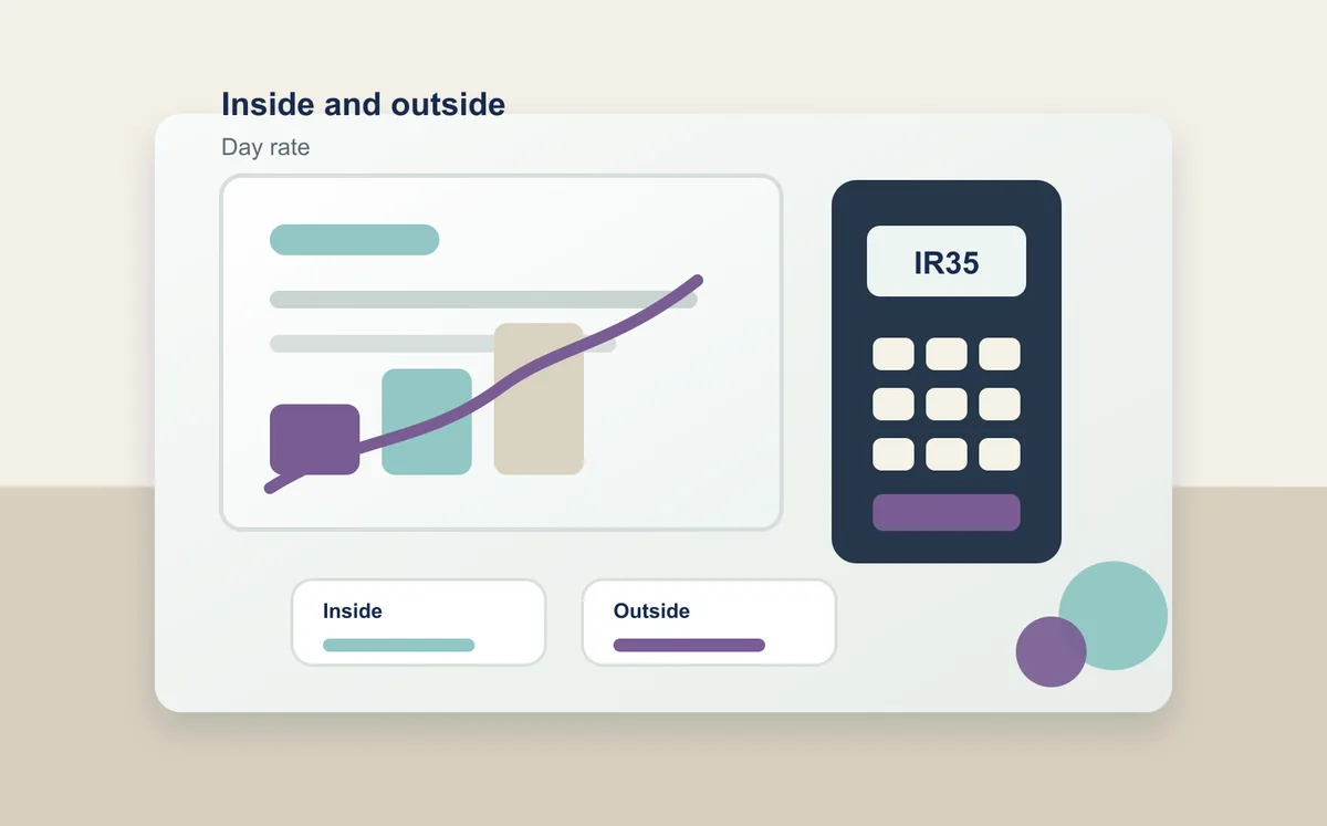 IR35 day rate comparison worksheet for inside and outside IR35.